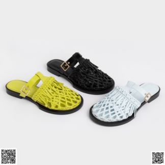 美國代購正品 Charles & Keith 網格穆勒涼鞋