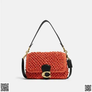美國代購正品 Coach Soft Tabby 編織單肩包