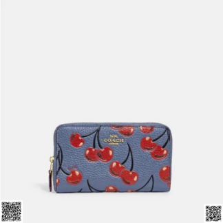 美國代購正品 Coach 櫻桃 拉鏈錢包