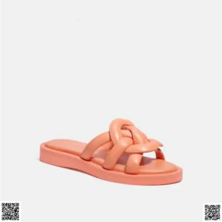 美國代購正品 Coach 編製拖鞋