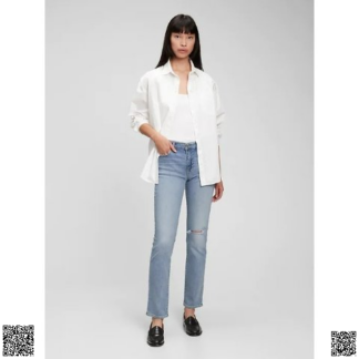 美國代購正品 Gap 中腰破洞牛仔褲