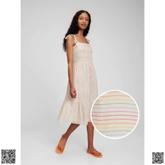 美國代購正品 Gap 彩虹條紋吊帶裙