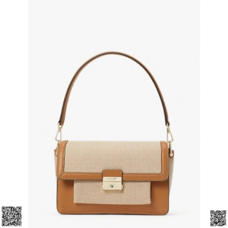 美國代購正品 Kate Spade 帆布拼皮翻蓋包