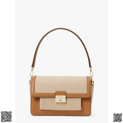 美國代購正品 Kate Spade 帆布拼皮翻蓋包