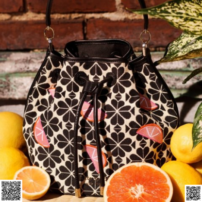 美國代購正品 Kate Spade 葡萄柚刺綉水桶包