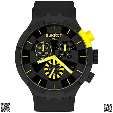 美國代購正品 Swatch 黃黑男錶