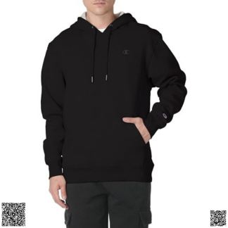 美國代購正品 Champion 男士運動抓絨衛衣 黑色款
