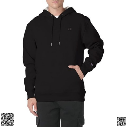 美國代購正品 Champion 男士運動抓絨衛衣 黑色款