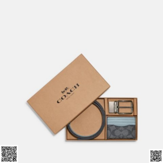 美國代購正品 Coach 卡包和腰帶禮品套裝