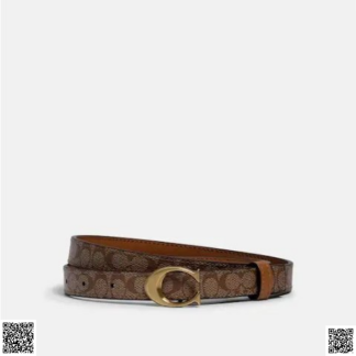 美國代購正品 C扣老花皮帶 18mm