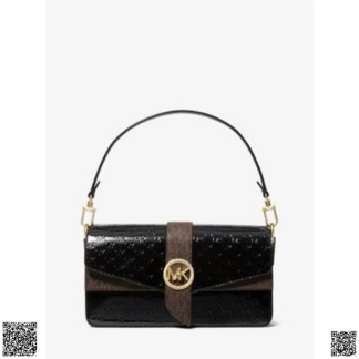 美國代購正品 Michael Kors Greenwich 老花壓紋 腋下包