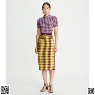 美國代購正品 Tory Burch Bubble Stripe 針織半身裙