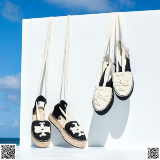 美國代購正品 Tory Burch Ribbon 厚底綁帶涼鞋