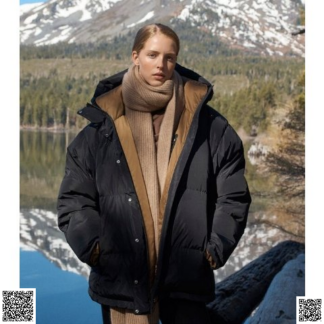 美國代購正品 Tory Burch 拼色白鴨絨羽絨服