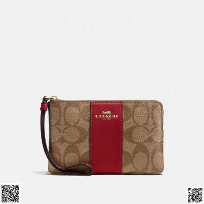 美國代購正品 Coach Corner Zip 老花手拿包