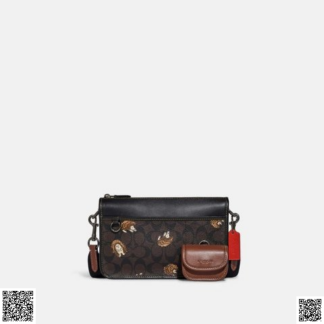 美國代購正品 Coach Heritage 小動物印花斜挎包