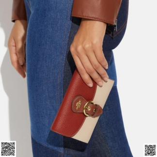 美國代購正品 Coach Kleo 拼色錢包