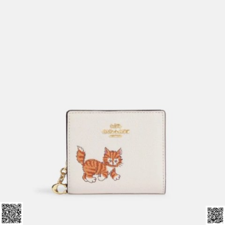 美國代購正品 Coach Snap 跳舞小貓錢包