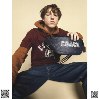 美國代購正品 Coach Varsity 老花腰包