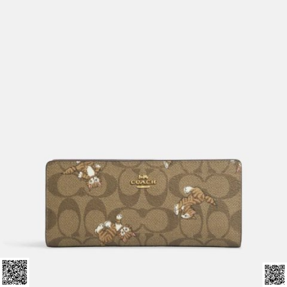 美國代購正品 Coach 長款跳舞小貓錢包