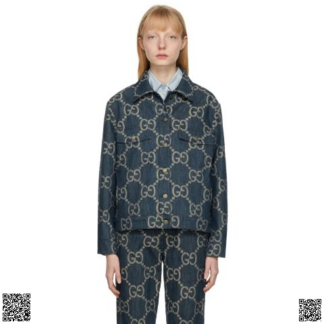 美國代購正品 Gucci Blue GG 丹寜夾剋
