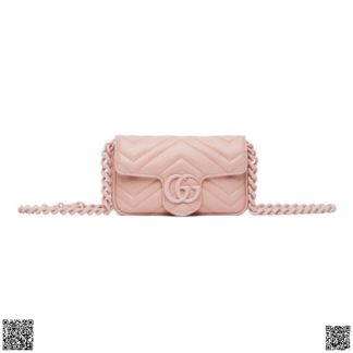 美國代購正品 Gucci Pink GG Marmont 鏈條包