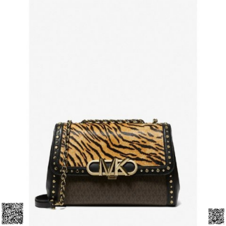 美國代購正品 Michael Kors Parker 大號虎紋鏈條包