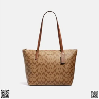 美國代購正品 拉鏈老花托特包