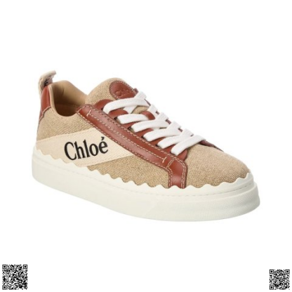 美國代購正品 Chloe Lauren 帆布皮革運動鞋