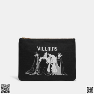 美國代購正品 Coach Disney 大號手拿包With Villains Motif