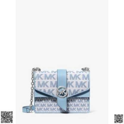 美國代購正品 Michael Kors Greenwich Small Logo 印花鏈條包