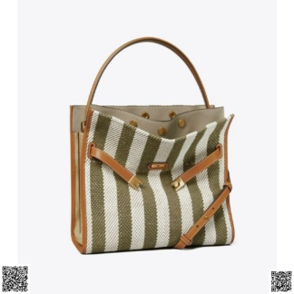 美國代購正品 Tory Burch Lee 條紋手提包