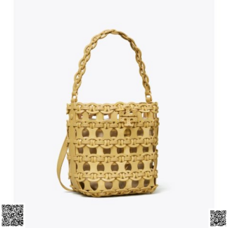 美國代購正品 Tory Burch McGraw 鏤空編織水桶包