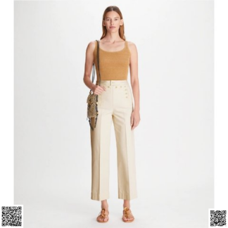 美國代購正品 Tory Burch 排扣直筒牛仔褲
