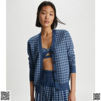 美國代購正品 Tory Burch 格紋開衫