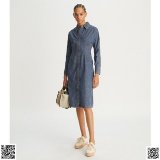 美國代購正品 Tory Burch 牛仔襯衫裙