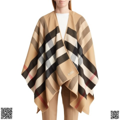 美國代購正品 Burberry 格紋美利奴羊毛披肩