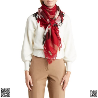 美國代購正品 Burberry 美利奴羊毛格紋圍巾