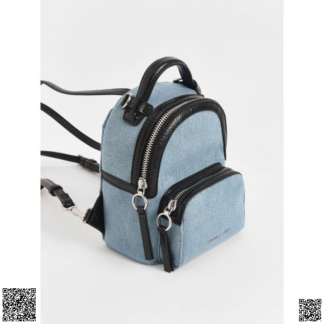 美國代購正品 Charles & Keith 牛仔迷你可斜挎雙肩包