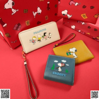 美國代購正品 Coach X Peanuts 拉鏈錢包