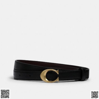 美國代購正品 Coach 黑金C扣腰帶 18mm