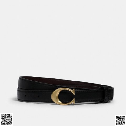 美國代購正品 Coach 黑金C扣腰帶 18mm
