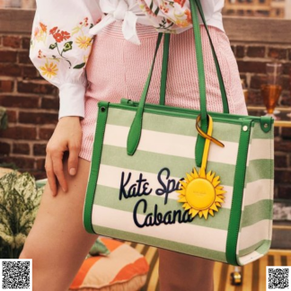 美國代購正品 Kate Spade Market Cabana Canvas 中號托特包