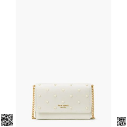 美國代購正品 Kate Spade Purl Embellished Flap 珍珠鏈條包