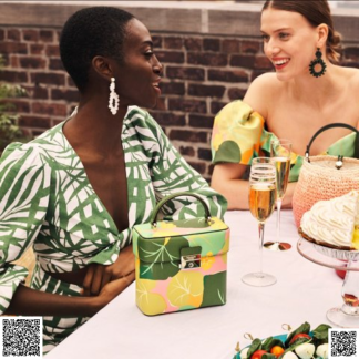 美國代購正品 Kate Spade Voyage Cucumber Floral 小號花瓣盒