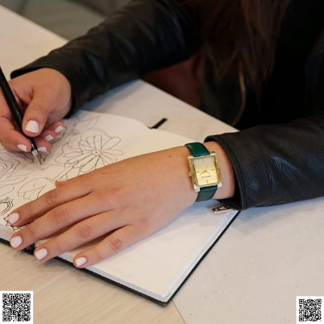 美國代購正品 Anne Klein 氣質方錶 綠錶帶