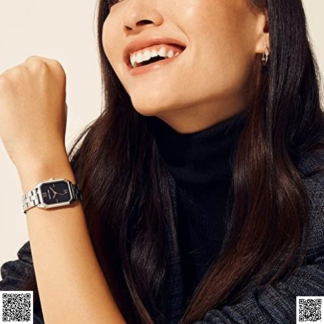 美國代購正品 Anne Klein 銀黑方錶