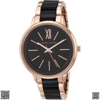 美國代購正品 Anne Klein 黑金配時裝錶