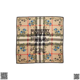 美國代購正品 Burberry Horseferry Floral 絲巾