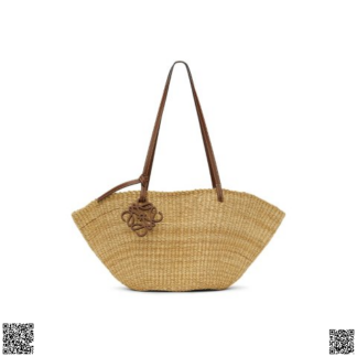 美國代購正品 Loewe Tan Shell 編織托特包